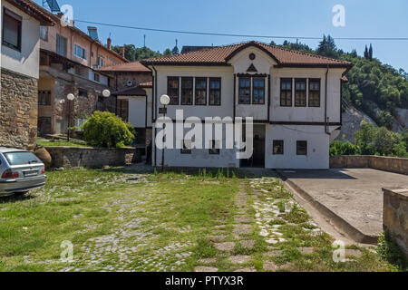 KRATOVO, MACEDONIA - JULY 21, 2018: Old Houses at the center of town of Kratovo, Republic of Macedonia Stock Photo