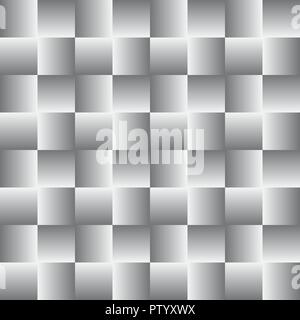 3d geometric pattern. Abstract gray seamless background Stock Vector