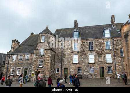 Visitors  on the castle's courtyard, Castle Stirling, Stirling, Scotland Stock Photo