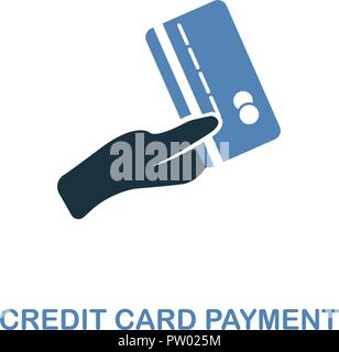 Credit Card Payment creative icon in two colors design. Pixel perfect symbols from personal finance collection. UX and UI. Illustration of credit card Stock Vector