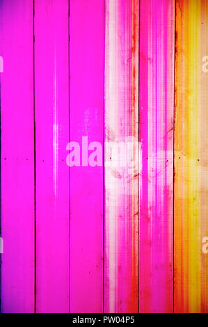 Multi colored fence or plank background Stock Photo