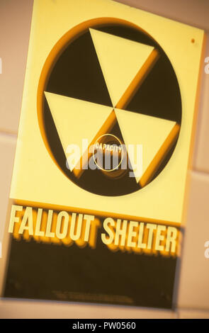 nuclear fallout shelter signs in the 1950