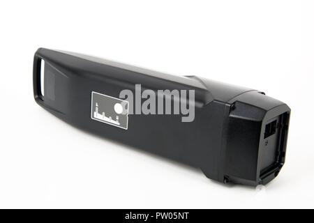 Battery for Electric Bicyle isolated on white Background Stock Photo