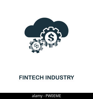 Fintech Innovation icon. Monochrome style design from fintech ...