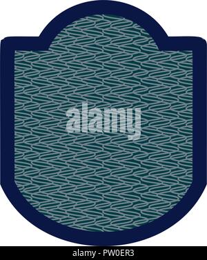 shield with textile pattern Stock Vector