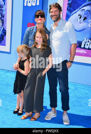 Mark Duplass & Katie Aselton 020 attends the premiere of Warner Bros. Pictures' 'Smallfoot at the Regency Village Theatre on September 22, 2018 in Westwood, California. Stock Photo