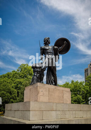 The Wellington Monument of Achilles in Hyde Park London taken on 26 July 2014 Stock Photo