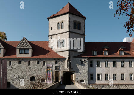 11 October 2018, Saxony-Anhalt, Halle (Saale): The Moritzburg Art Museum. Photo: Peter Endig/dpa Stock Photo