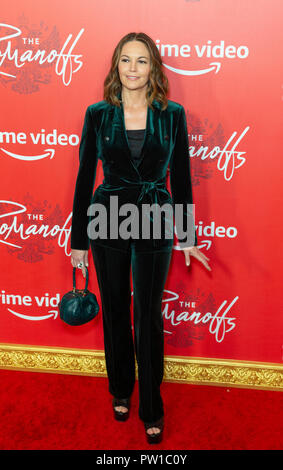 New York, USA - October 11, 2018: Diane Lane wearing dress by Akris and bag by Gabriela Hearst attends Amazon Prime Premiere of The Romanoffs at Russian Tea Room Credit: lev radin/Alamy Live News Stock Photo