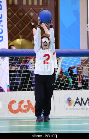 /Rie Urata (JPN),  OCTOBER 12, 2018 - Goalball :  Women's Final match between Japan - China  at Balai Kartini  during the 3rd Asian Para Games in Jakarta, Indonesia.  (Photo by Yohei Osada/AFLO SPORT) Stock Photo