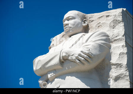 WASHINGTON DC - AUGUST 26, 2018: The Martin Luther King, Jr. National Memorial stands under bright blue sky Stock Photo