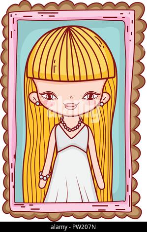 Bride cute drawings cartoons Stock Vector