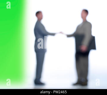 Concept Two 2 Men's in Business Suits Shaking Hands, Agreement, Deal, Working Stock Photo
