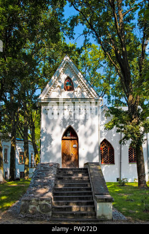 Czarnolas, Mazovia / Poland - 2018/09/01: Neo-gothic chapel in Czarnolas museum of Jan Kochanowski - iconic Polish renaissance poet and writer Stock Photo