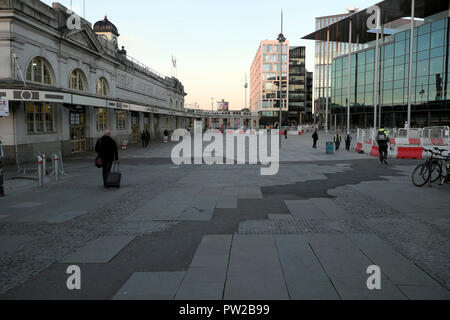 New BBC Cardiff Foster & Partners building opposite Cardiff Railway Station in Central Square Cardiff, Wales UK  KATHY DEWITT Stock Photo