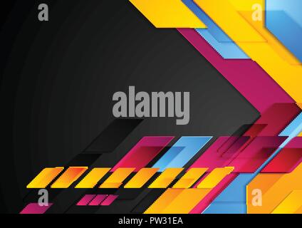 Colorful technology corporate modern background. Dark abstract vector design Stock Vector