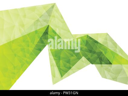 Green abstract concept tech polygon background. Vector design Stock Vector