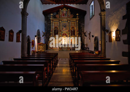 Altar room, Convento Betlemita Monastery, Vilaflor de Chasna, Tenerife, Canary Islands, Spain Stock Photo