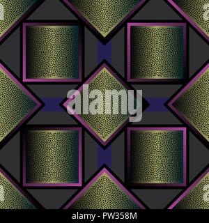 Abstract dotted squares vector seamless pattern. Dots colorful reometrical texture for surface design, textile, wrapping paper, wallpaper, phone case  Stock Vector