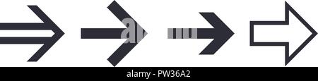 Black flat arrows Stock Vector