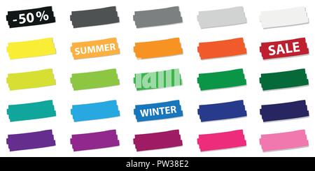 set of colorful price offer tags for promotion vector illustration EPS10 Stock Vector