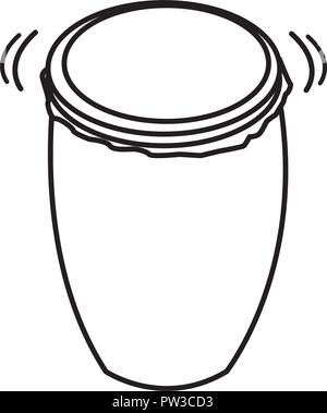 congas icon over white background, vector illustration Stock Vector