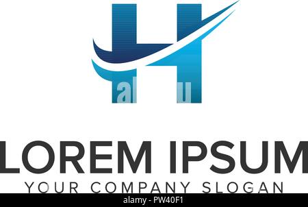 Cative Modern letter H Logo design concept template . fully editable vector Stock Vector