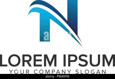 Cative Modern letter N Logo design concept template . fully editable vector Stock Vector
