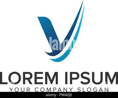 Cative Modern letter V Logo design concept template . fully editable vector Stock Vector