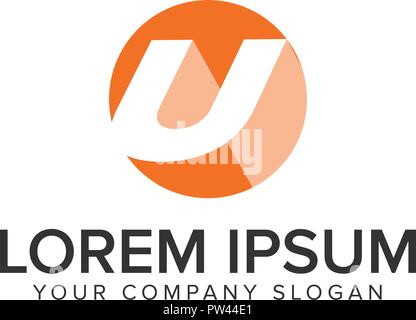 letter U circle shadow logo. negative space design concept template. fully editable vector Stock Vector