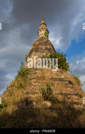 Black Stupa, That Dam in Vientiane, Laos Stock Photo