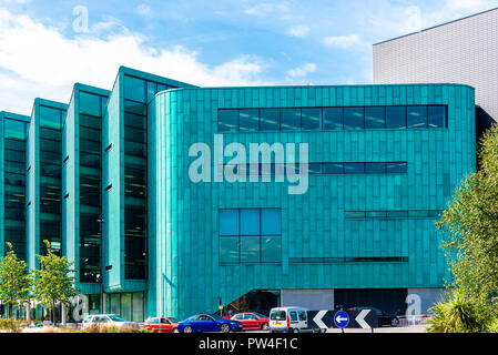 Sheffield, UK - Aug 29 2018: Information Commons building exterior architectural facade, library and computing building at the University of Sheffield Stock Photo