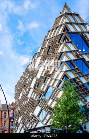 Sheffield, UK - August 29 2018: Day architectural exterior of the Diamond building, at Sheffield University by Twelve Architects Stock Photo