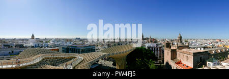 View from the Metropol Parasol, Seville, Andalusia, Spain. Stock Photo