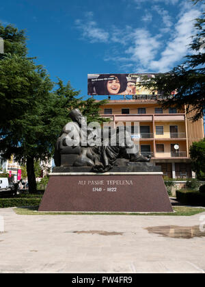 Ali Pasha monument, Tepelena, Gjirokaster County, The Republic of Albania. Stock Photo