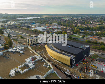 Aerial View Of Elwick Place, Ashford, Kent, UK Stock Photo