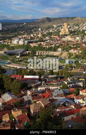 Georgia, Tbilisi, skyline, aerial view, Stock Photo