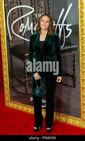 New York, United States. 11th Oct, 2018. Diane Lane wearing dress by Akris and bag by Gabriela Hearst attends Amazon Prime Premiere of The Romanoffs at Russian Tea Room Credit: Lev Radin/Pacific Press/Alamy Live News Stock Photo