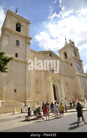 St. John's Co-Cathedral in the Maltese capital of Valletta. Stock Photo