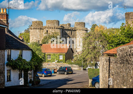 Nunney Castle taken in Nunney, Somerset, UK on 4 October 2014 Stock Photo