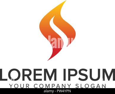Letter S flame logo design concept template. fully editable vector Stock Vector