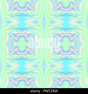 Holographic waves seamless pattern. Vector illustration Stock Vector