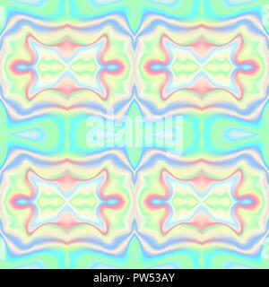 Holographic waves seamless pattern. Vector illustration Stock Vector