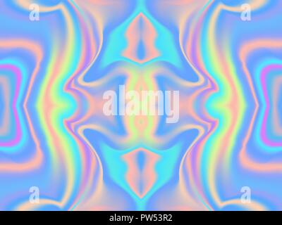 Layered Holographic Print in Unicorn Colours. Vector Seamless Pattern Stock Vector