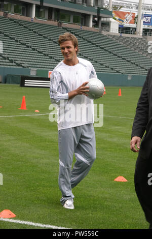 David Beckam  06/02/05 DAVID BECKHAM LAUNCHES SOCCER ACADEMY @ Home Depot Center, Carson Photo by Kanako Chitose/HNW / PictureLux  File Reference # 33683 217HNWPLX Stock Photo