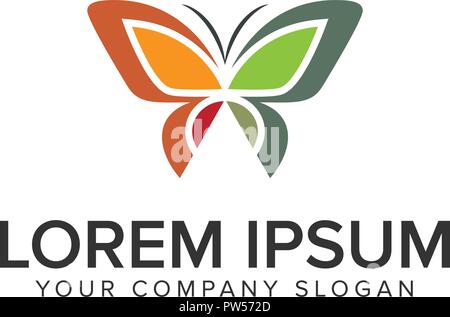 butter Fly colorfull logo design concept template. Stock Vector