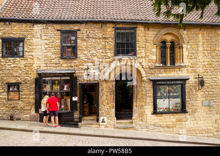 The 12th century 'Norman House' on Steep Street in Lincoln, UK Stock Photo