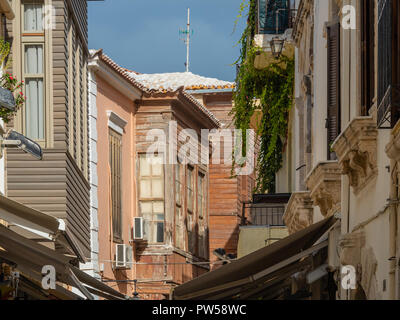 Atmosphere in the streets of Rethymno, Crete Island, Greece Stock Photo