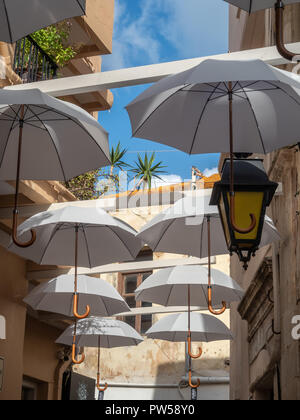 Atmosphere in the streets of Rethymno, Crete Island, Greece Stock Photo