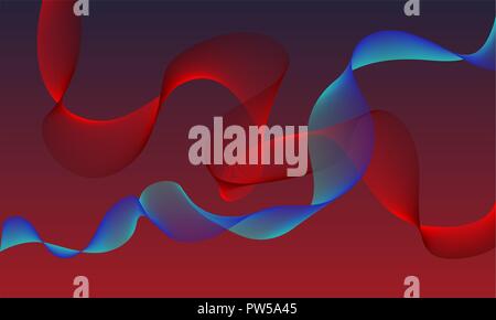 A red and blue abstract background.Various shapes Stock Vector